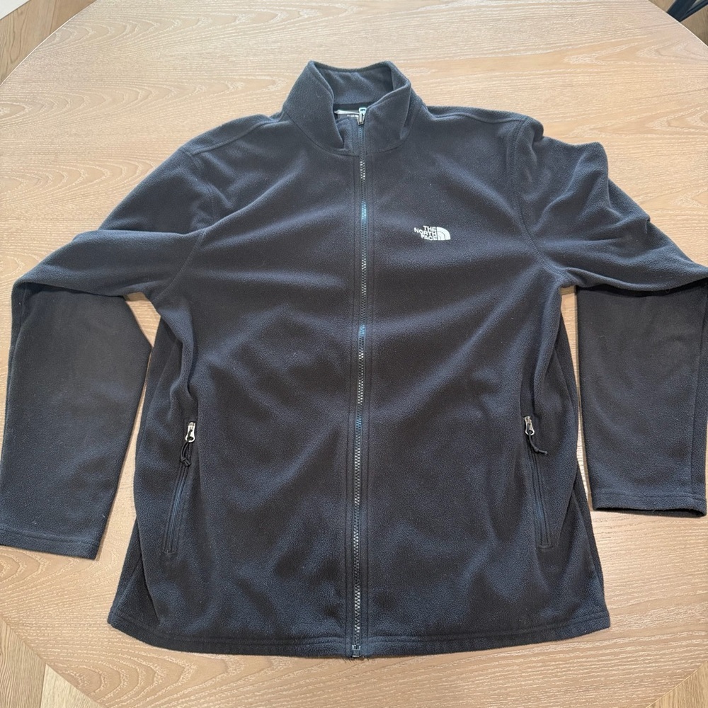 The North Face Men’s Full Zip Black Fleece Jacket Large